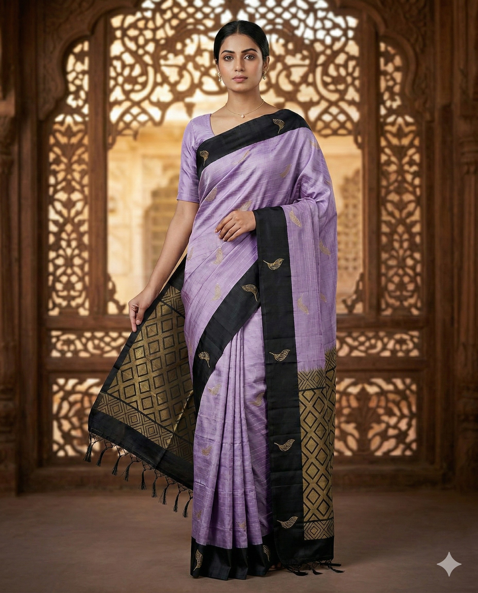 Lavender Leaf Pure Silk